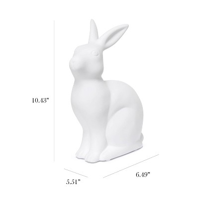 White Porcelain Bunny Rabbit Shaped Night Light for Kids