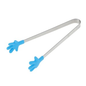 Unique Bargains Pcs Food Tongs Hand-Shaped Ice & Food Tongs Dishwasher Safe Stainless Steel Silicone 5 Inch 1 Pcs - 1 of 3