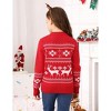 BLUEMING Girls’ Nordic Reindeer Textured Pullover Playful Snowflake Accents & Cloud-Soft Fleece-Lined Comfort - 4 of 4