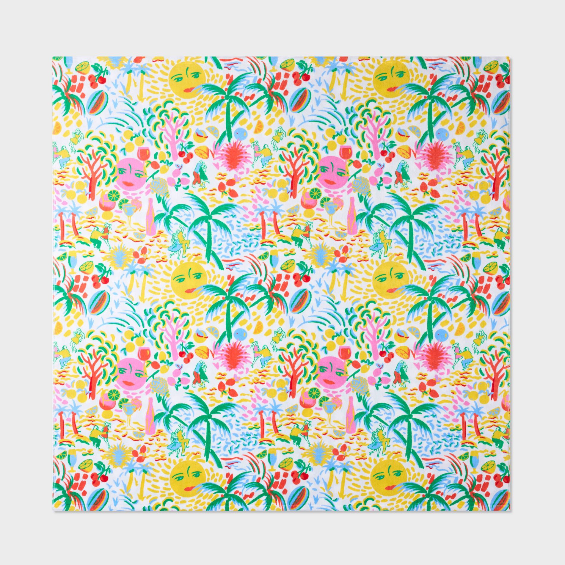 Vacation Reversible Two Person Beach Towel Yellow/Green - Roller Rabbit x Target