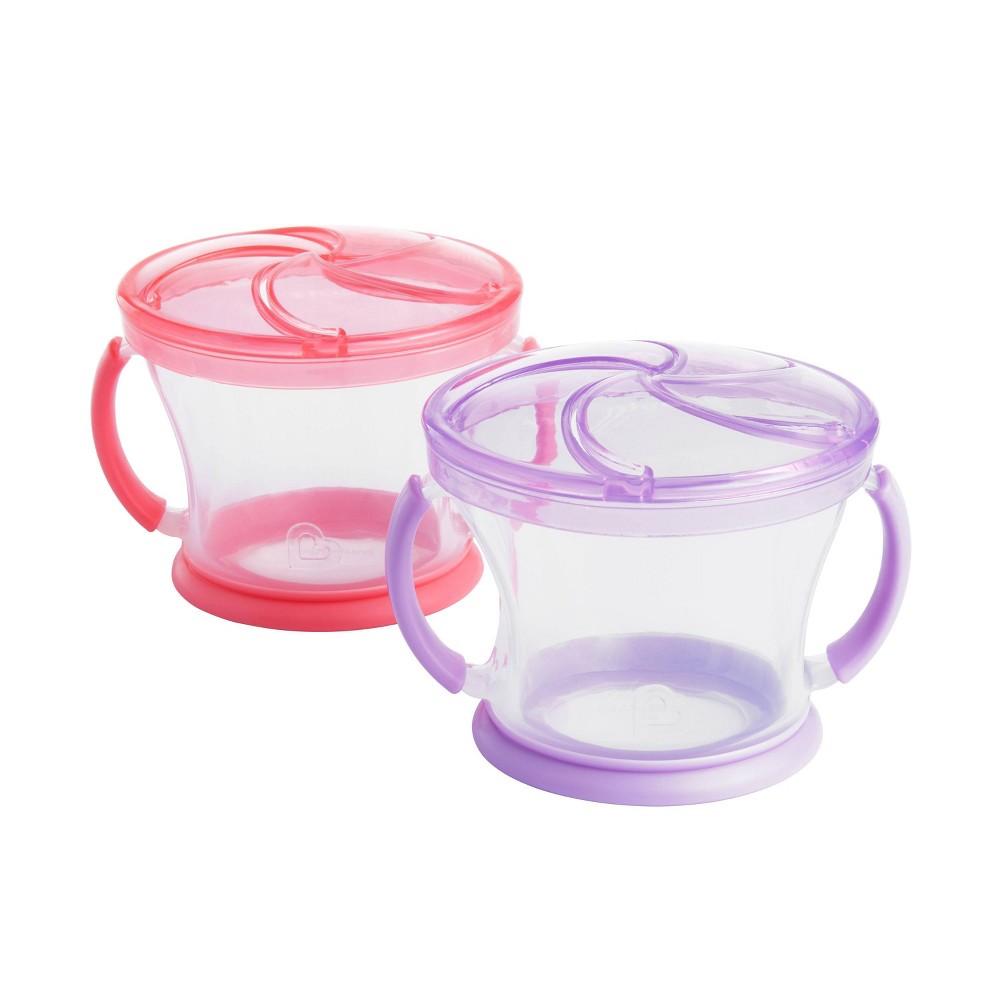 Photos - Baby Food Munchkin Snack Catcher - 2pk - Pink/Purple 