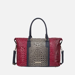 MKF Collection Raven Faux Crocodile-Embossed Women’s Duffle Bag by Mia K - 1 of 4