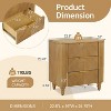 Christopher Knight Home Sadie Mid-Century Curved Profile Design Nightstand with 3 Drawers and Gold Glossy Handles - 3 of 4