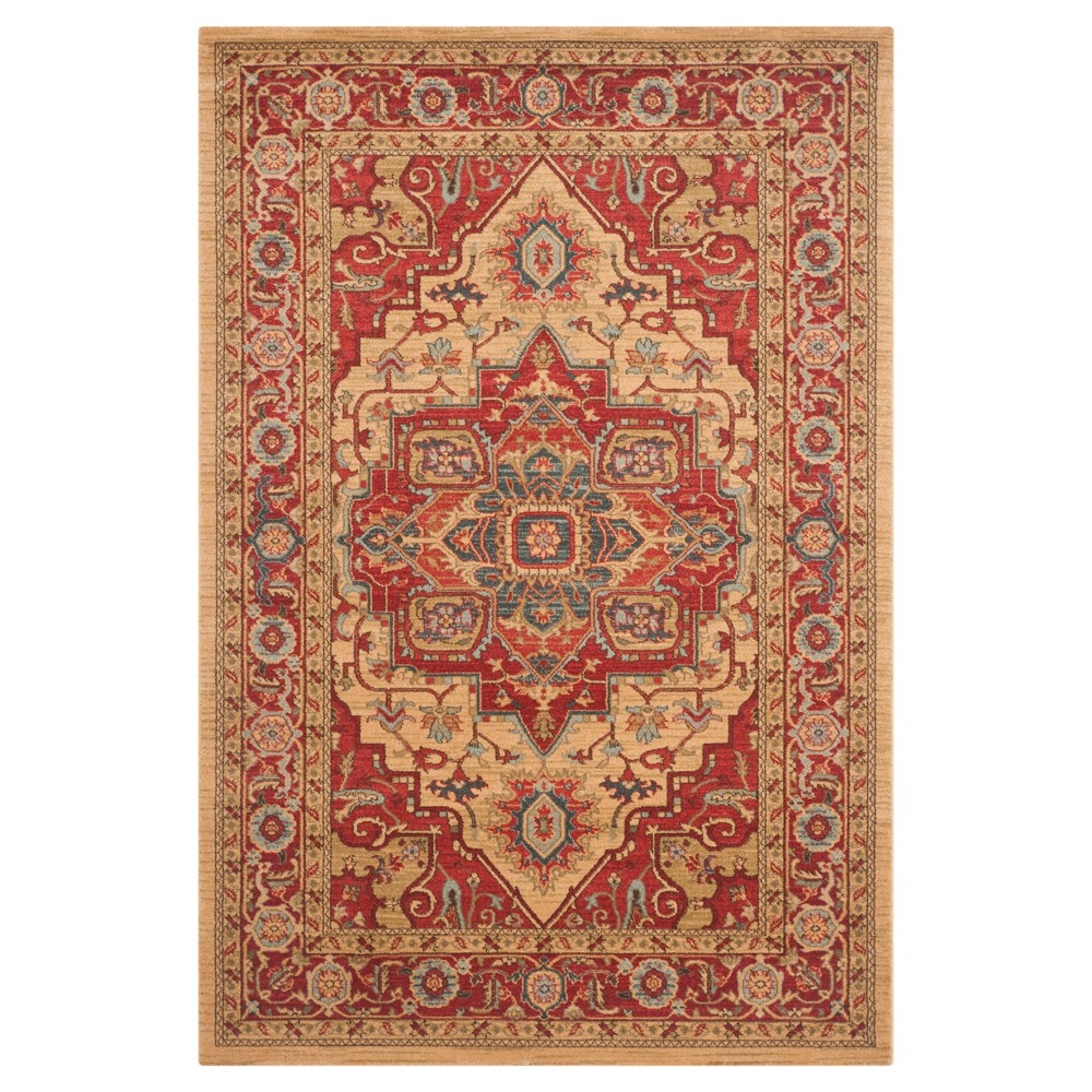 Hartwood Area Rug - Red/Natural (5'1inx7'7in) - Safavieh