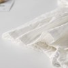 MyKids-Usa Baby Girl Belted Bow Tie Design Mesh Square Neck Solid White Onesies Dress - 4 of 4