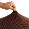 Juvale 2 Pack Stretch Couch Cushion Slipcovers, Reversible Polyester Outdoor Sofa Protectors, Small, Chocolate - 3 of 4