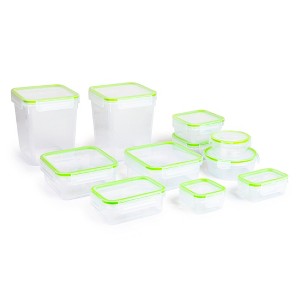 22-Piece Food Storage Containers w/Lids Click-and-Lock, BPA-Free Assorted Sizes Microwave, Freezer & Dishwasher Safe - 1 of 4