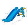 44.49"3 in 1 Kids Climber and Slide, Toddler Play Set with Basketball Hoop and Ball, Indoor Outdoor Freestanding Slide, Blue - 3 of 4