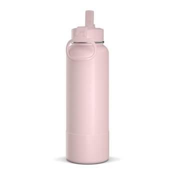 Hydrapeak Mini Kids Water Thermos with Straw Lid 14oz - color Pink