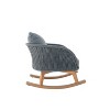 Maliang Wicker Rocking Chair with Soft Polyester Cushions and Durable Wooden Frame, Perfect for Patio, Balcony, or Living Room - 3 of 4