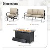 Captiva Designs 4pc Metal Patio seating Furniture Fire Pit Set with Rocking Chairs for Garden Porch Backyard - 2 of 4