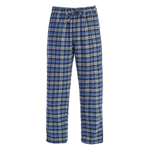 Gioberti Men's Yarn-Dye Brushed Flannel Pajama Pants, Elastic Waist - 1 of 3