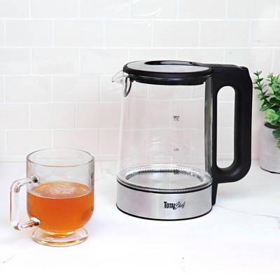 Total Chef 1.7L Glass Electric Kettle with LED Light