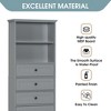 KTMBDW 67" Tall Bathroom Storage Cabinet, Farmhouse Storage Cabinet with 3 Drawers, Adjustable Shelves, Cabinet for Bathroom, Kitchen, Gray - 4 of 4