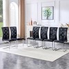 KTMBDW Faux Leather Metal Frame Dining Chairs,Modern Retro Alligator Skin Upholstered Dining Chairs for Kitchen,Living Room - 4 of 4