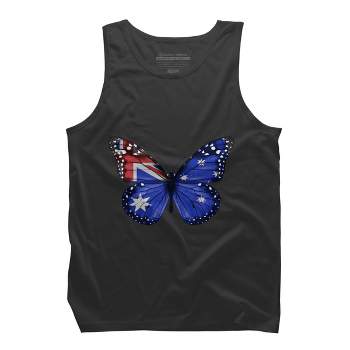 Men's Design By Humans Butterfly Flag Of Australia By GiftsIdeas Tank Top