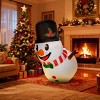 TopComfy Decorative Holiday Scene Props Outdoor Christmas Display Inflatable Hanging Snowman Festive Holiday for Garden Decor, White, 6.3"*6.3"*4.73" - 2 of 4