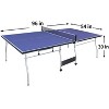 Sevobal Game Tables 8FT Foldable Ping Pong Table with 2 Paddles and 3 Balls for Indoor Outdoor Game, Blue, 96.06"*53.94"*29.92" - 3 of 4