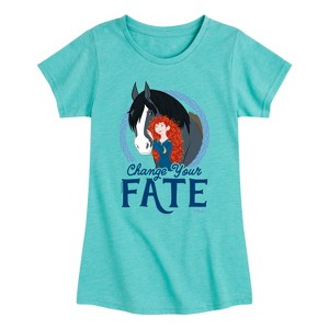 Girls' - Disney - Brave Merida and Angus Change Your Fate Fitted Short Sleeve Graphic T-Shirt - 1 of 4