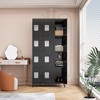 Munora - 72" 12-Door Metal Locker Storage Cabinet - Lockable for Office/School/Gym - Black - 2 of 4