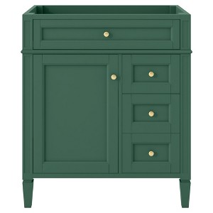 Grungis 30" Bathroom Vanity without Sink,Bathroom Sink Cabinet with 2 Drawers and a Tip-out Drawer for Bathroom - 1 of 4