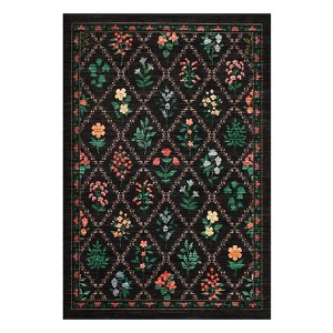 Washable Framhouse Floral Leaf Print Large Living Room Rugs, Soft Ultra Thin Textured Cute Floor Carpet for Bedroom Dining Room Nursery Playroom - 1 of 4