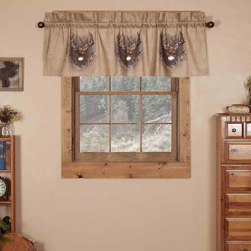 Blue Ridge Trading Whitetail Ridge Valance Inches, Animal Theme Valance Curtain for Bedroom, Kitchen, Living Room & Farmhouse - Indoor & Outdoor Decor, 2 of 7