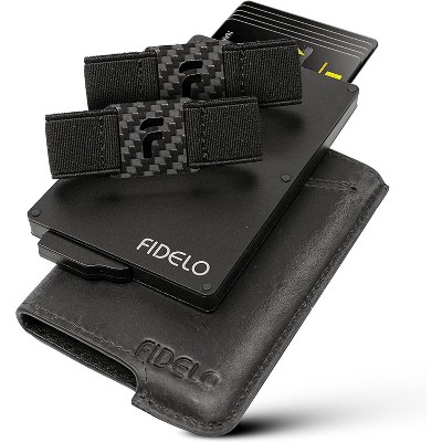 Fidelo Aluminum Minimalist Wallet For Men - Classic - Black : Target