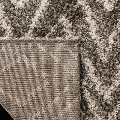 Hudson 5' x 5' Square Gray Shag Rug