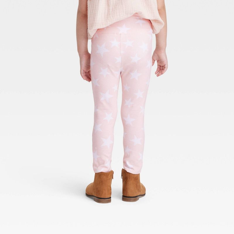 Grayson Mini Toddler Girls' Stars Jersey Leggings - Pink, 2 of 4