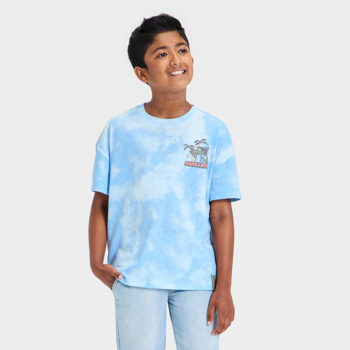 Boys' Minecraft Short Sleeve Graphic T-Shirt - Blue