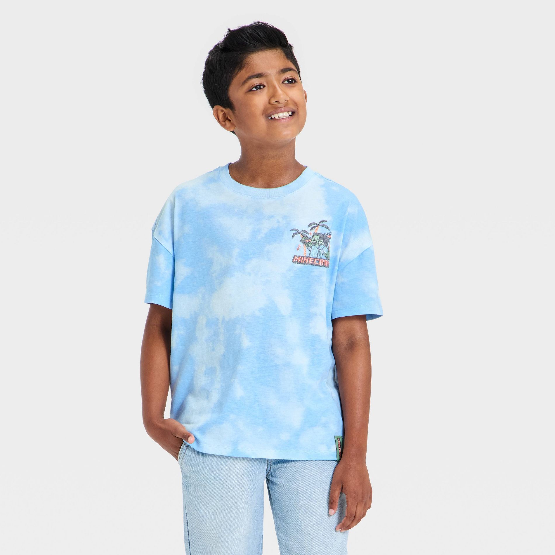 Boys' Minecraft Short Sleeve Graphic T-Shirt - Blue