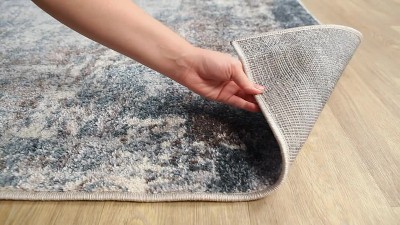 Teal Sky Modern Easy-Care Rectangular Area Rug 7'10" x 10'3"