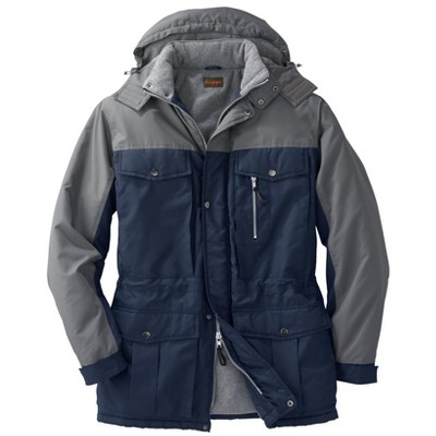 Boulder Creek by KingSize Fleece-Lined Parka With Detachable Hood And 6 Pockets