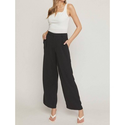 Women's High Waisted Full Leg Pants - entro