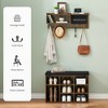 Versatile Entryway Storage Bench with Shoe Rack, Coat Hooks & Blackboard, Hall Tree Organizer for Hallway, Mudroom, Living Room - 4 of 4