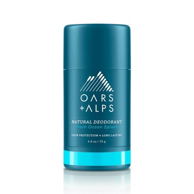 Oars + Alps Men's Aluminum-Free Natural Deodorant - Fresh Ocean Splash - 2.6oz