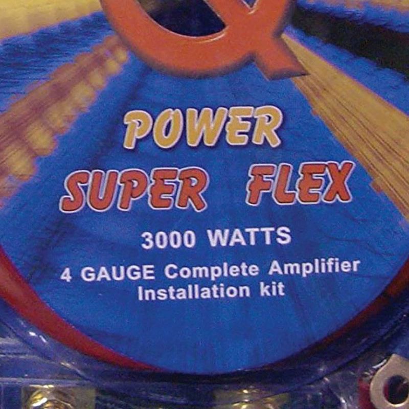 QPower 4GAMPKIT-SFLEX Super Flex 4 Gauge 3000 Watt Amplifier Wiring Amp Kit, 5 of 6