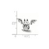 Black Bow Jewelry Vampire Bat Bead Charm in Antiqued Sterling Silver - 2 of 3