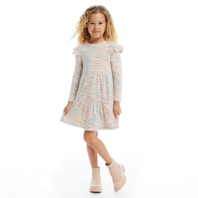 Andy & Evan  Toddler Girls Multicolor Knit Dress, 2 of 6