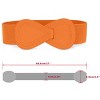 INSPIRE CHIC Women's Interlock 8-shaped Faux Leather Buckle Elastic Belt 1 Pc - 3 of 4