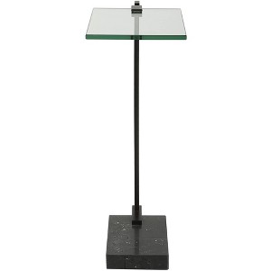 Uttermost Butler 8" Wide Black Marble Accent Table - 1 of 1