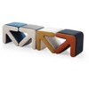 Sapphtopaz Modern Creative Ottoman with Velvet Upholstered Entryway Shoe Bench with Arrow Design Kids Foot Stools for Living Room,Bedroom - 2 of 4