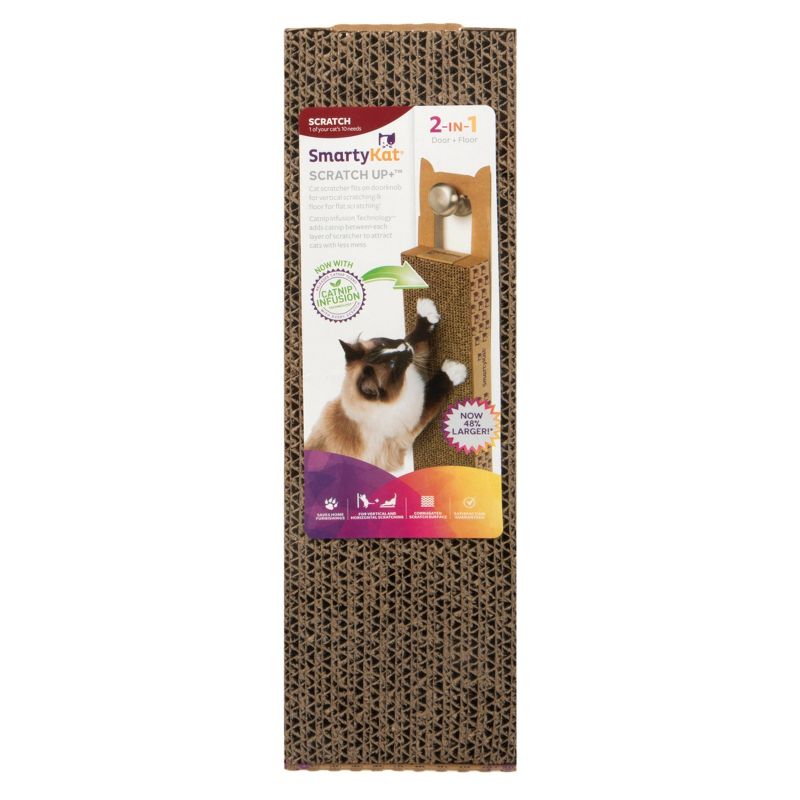 SmartyKat Scratch Up+ Catnip Infused Corrugated Hanging Cat Scratcher, 1 of 10