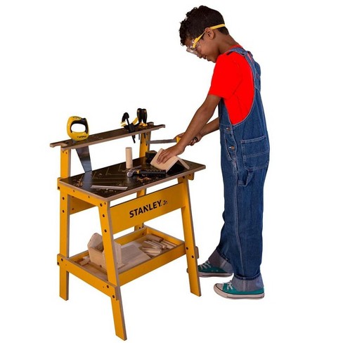 Stanley Jr. Kids Work Bench – Real Wood Craft Kits for Kids – Fun Working Bench for Kids – Kids Workshop Tool Bench – Children’s Play Work Bench –