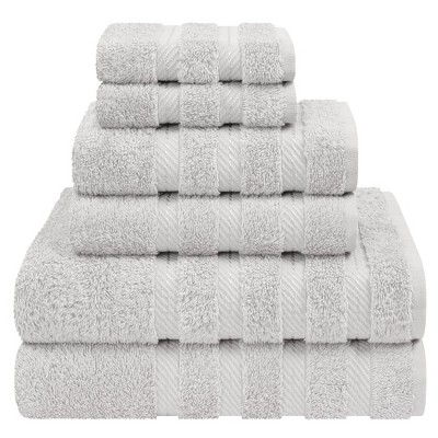 Luxury 100% Cotton Bath Towels - 6 Piece Set, Extra Soft & Fluffy, Hotel Bath  Towel Set - 2 Bathroom Towels, 2 Hand Towels & 2 Washcloths - Charcoal Gray  