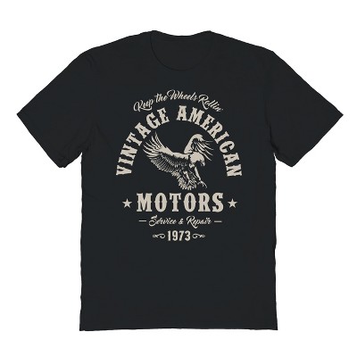 Rerun Island Men's Vintage Motors Short Sleeve Graphic Cotton T-shirt