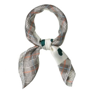 Allegra K Women's Love Heart Silky Hair Scrunchies Square Scarves Neckerchief - 1 of 4