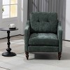 Modern Accent Chair with USB and Storage,Upholstered Tufted Reading Chair with Wide Backrest for Living Room or Bedroom–Maison Boucle - 2 of 4