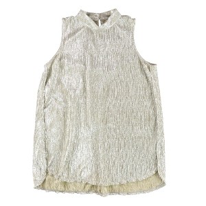 bar III Womens Metallic Knit Blouse - 1 of 2